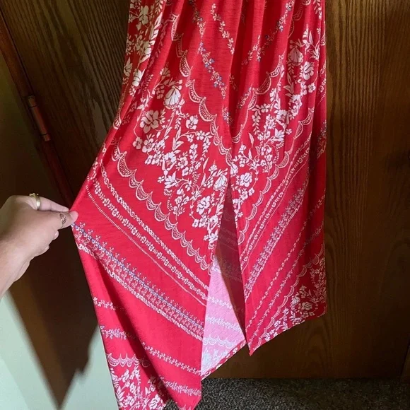 Three Pink Hearts by Trixxi Maxi Dress w/ Side Slit - Picture 2 of 8